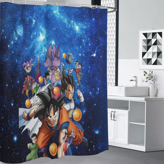 Dragon Ball Super Destruction Gods Goku Vegeta Shower Curtain