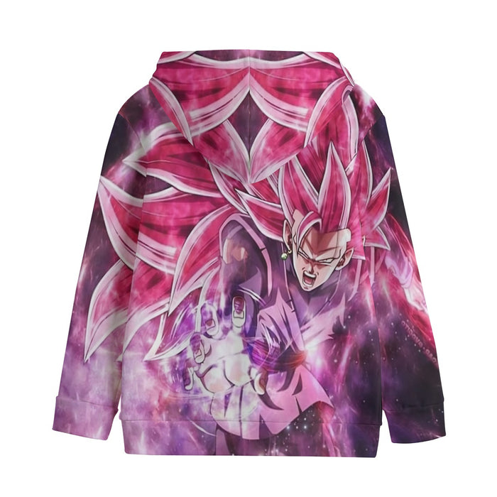 Dragon Ball Black Goku Rose 3 Ultra Instinct Epic 3D Kids' Hoodie