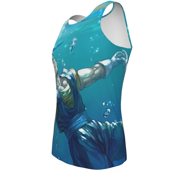 DBZ Relax Gogeta Ocean Blue Saiyan SSGSS Dope Design Tank Top