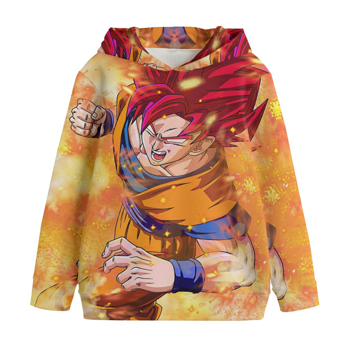 Dragon Ball Super Goku Rage Red Ultra Instinct Dope Kids Hoodie