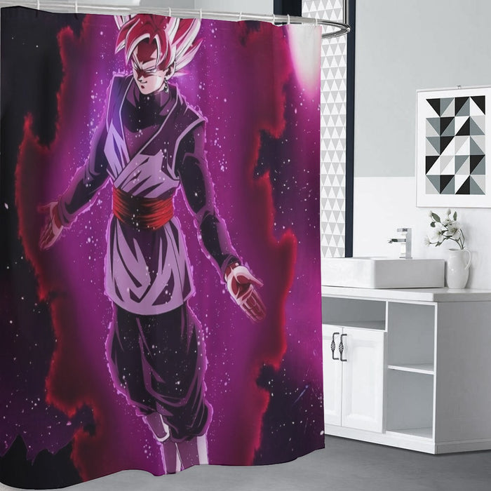 Dragon Ball Black Goku Rose 2 Ultra Instinct Dope 3D Shower Curtain