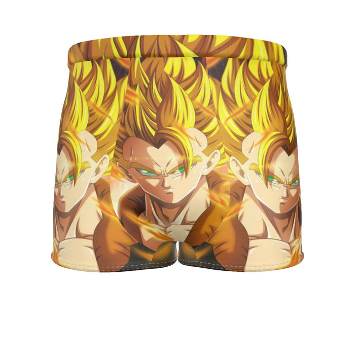 Dragon Ball Z Gogeta Super Saiyan Warrior Power Full Print Streetwear Cool Design Men's Boxer Briefs