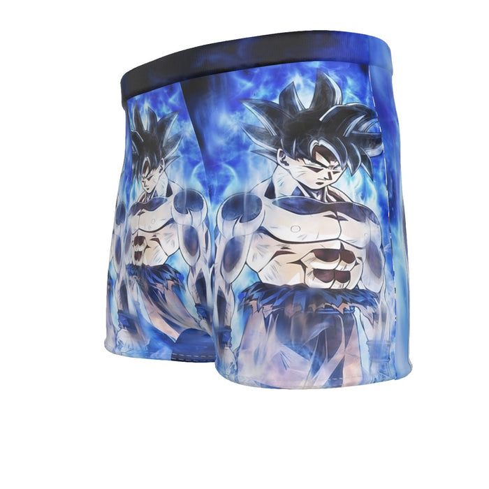 Dragon Ball Super Goku Ultra Instinct Blue Cool Casual Men's Boxer Briefs