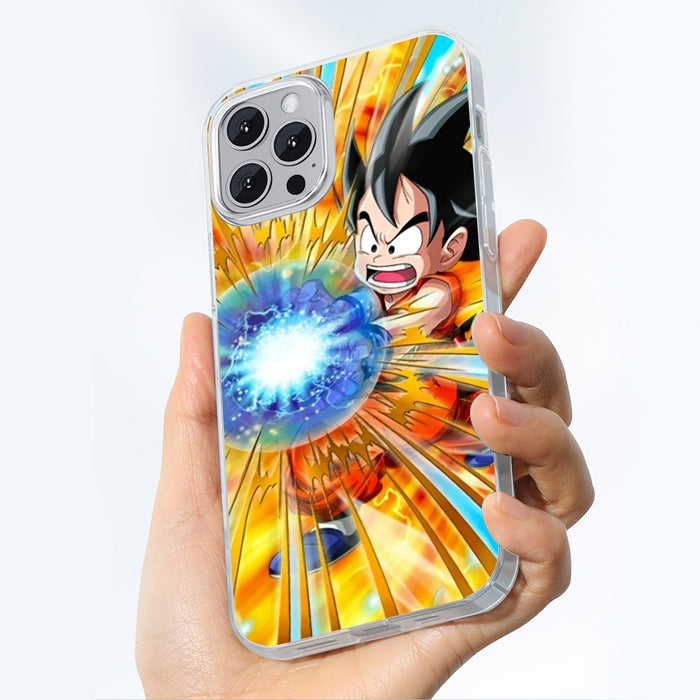 Dragon Ball Energy Kid Goku Blue Kamehameha Iphone 14 Case