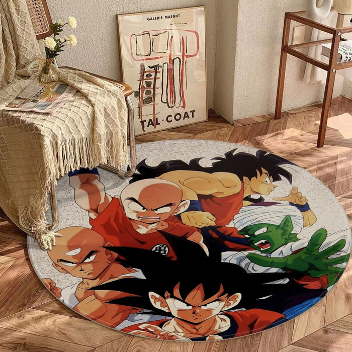 Dragon Ball Goku Piccolo Krillin Heroes Group Awesome Design Round Mat