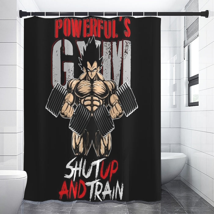 Awesome Training To Beat Goku Shower Curtain