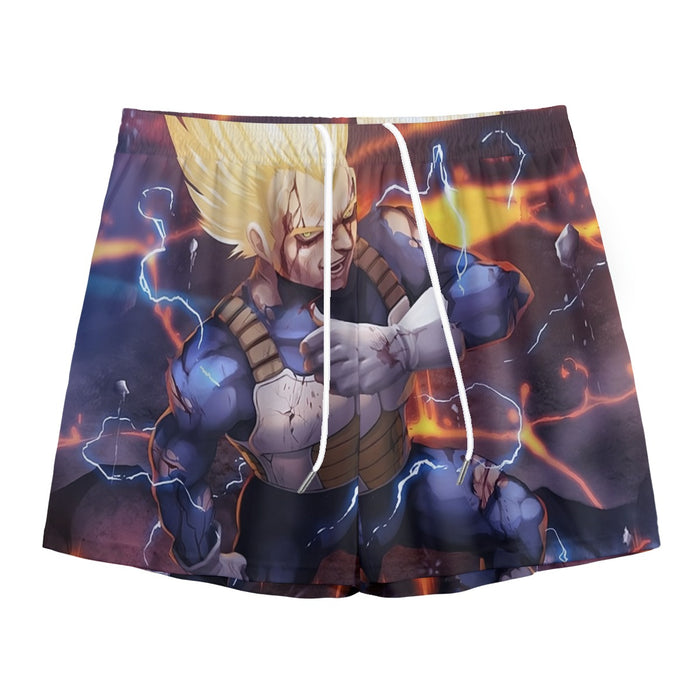 Dragon Ball Z Vegeta Super Saiyan Lightning Custom Mesh Shorts