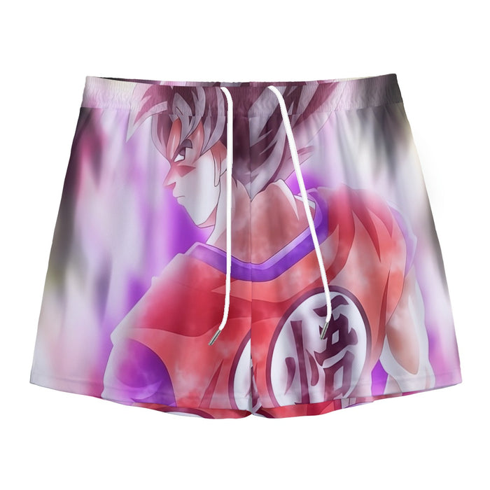 Dragon Ball Super Goku Kaioken Cool Purple Aura Casual Mesh Shorts