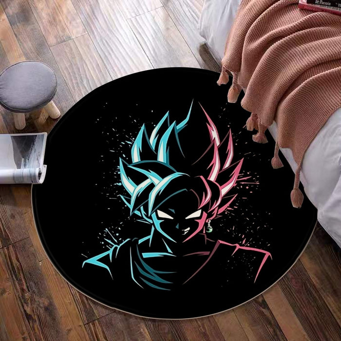 Dragon Ball Super  SSGSS Goku x Black Goku SSJ Rose Round Mat