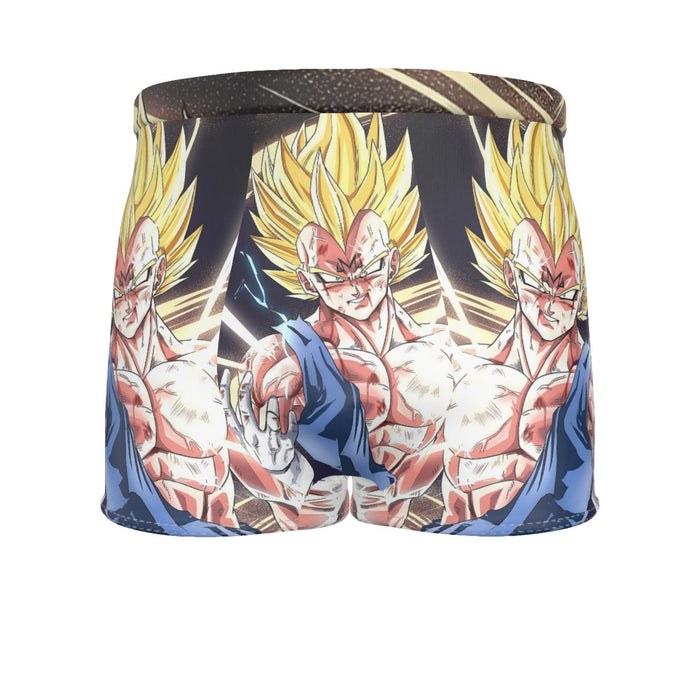 DBZ Majin Vegeta Saiyan Prince Fight Injure Manga Style Trending Men's Boxer Briefs