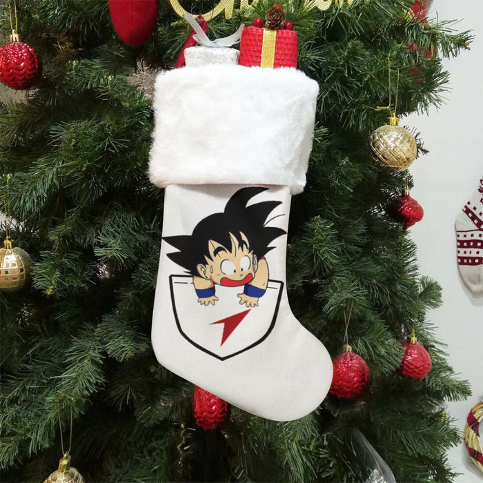 Dragon Ball Kid Goku Coming Out Of Pocket Christmas Socks