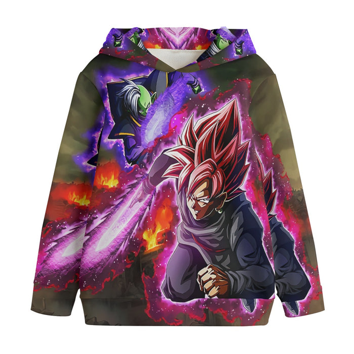 DBZ Goku Black Zamasu Super Saiyan Rose Dope Vibe Kids' Hoodie