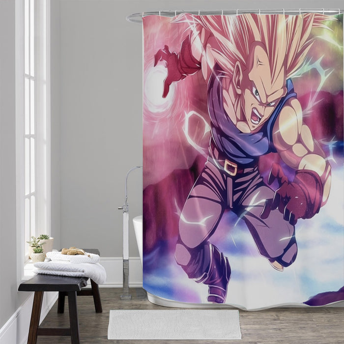 Dragon Ball Trunks SSJ3 Fan Artwork Full Print Style Shower Curtain