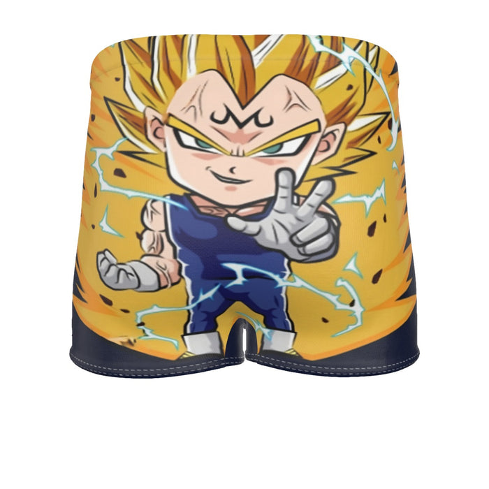 DBZ Majin Vegeta Super Saiyan Prince Power Aura Chibi Sketch Men's Boxer Briefs