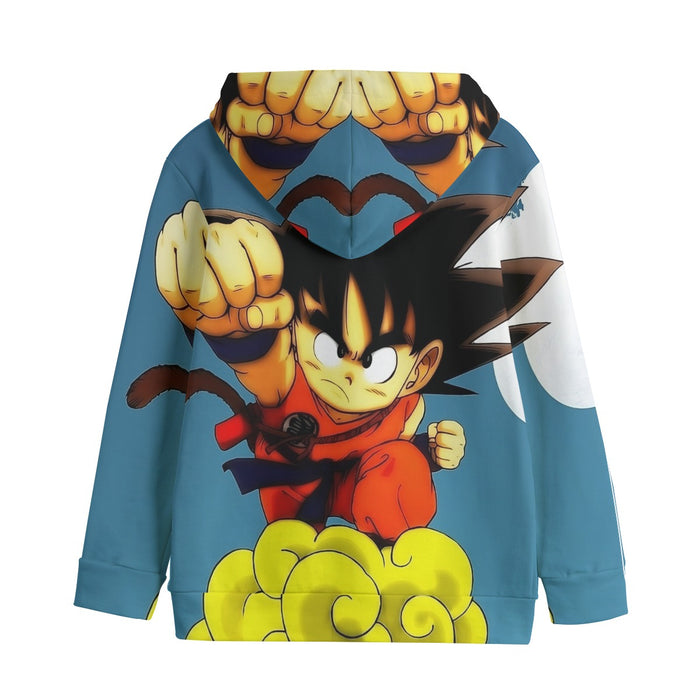 Young Goku Kid Flying Cloud Fight 3D Dragonball Kids' Hoodie