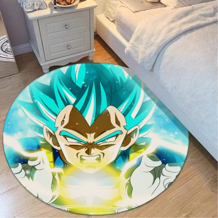 Dragon Ball Blue Vegeta Super Saiyan God Kamehameha Round Mat