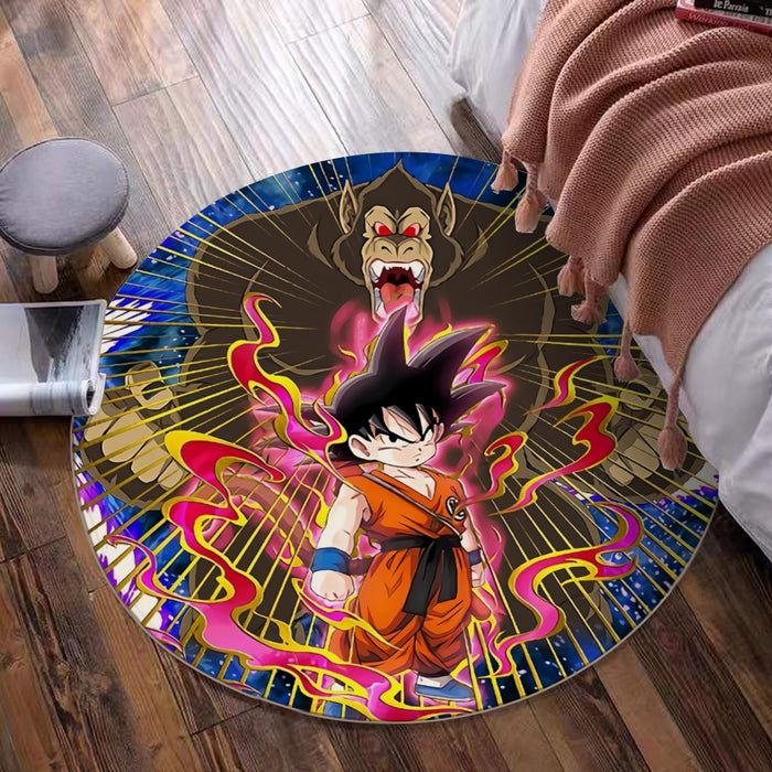 Great Ape Monkey Kid Goku Galaxy High-Quality Battle 3D Round Mat