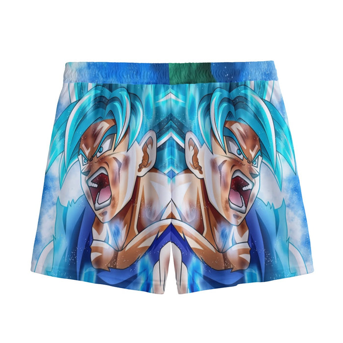 Dragon Ball Goku Blue Kaioken Ultra Instinct Epic 3D Mesh Shorts