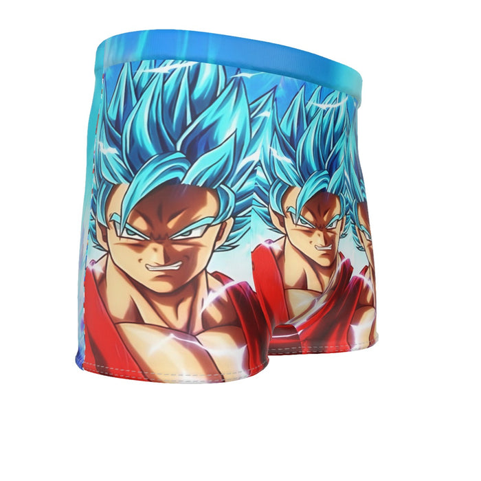 Dragon Ball Super Goku Blue Lightning SSGSS Design Men's Boxer Briefs