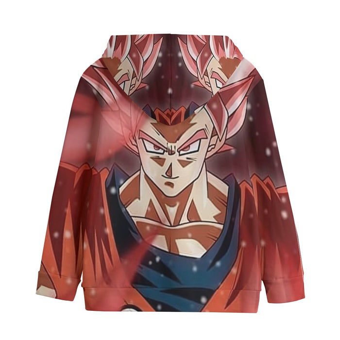 Dragon Ball Son Goku Super Saiyan Rose Portrait Cool Kids' Hoodie