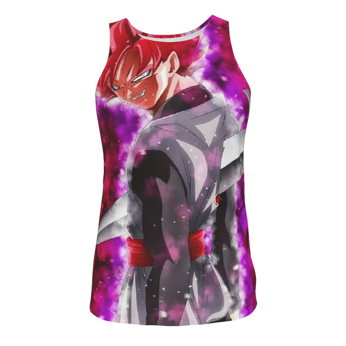 Dragon Ball Super Black Goku Rose Impaled Trunks Sword Tank Top