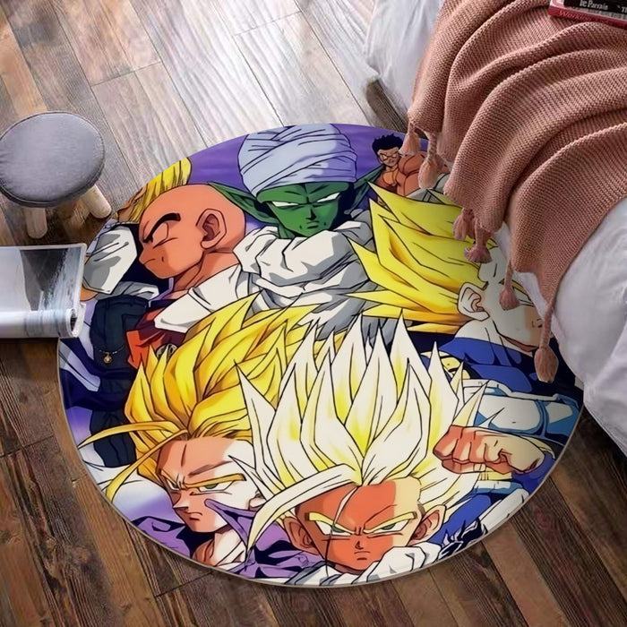 Dragon Ball Trunks Gohan Young Generation Super Saiyan Color Style Round Mat