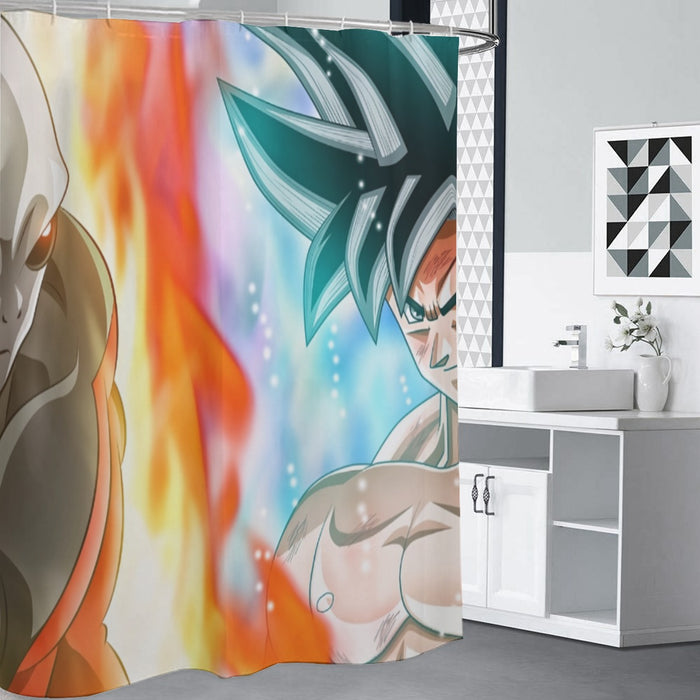 Dragon Ball Super Goku vs Jiren Overflowing Aura Shower Curtain