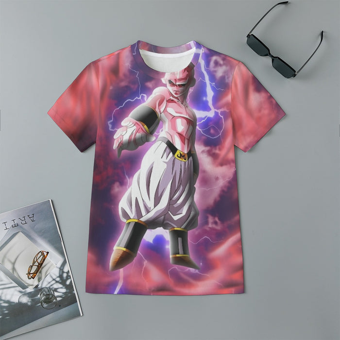 Majin Ultimate Mighty Kid Buu Tie Dye Lightning Amazing 3D Kids T-Shirt