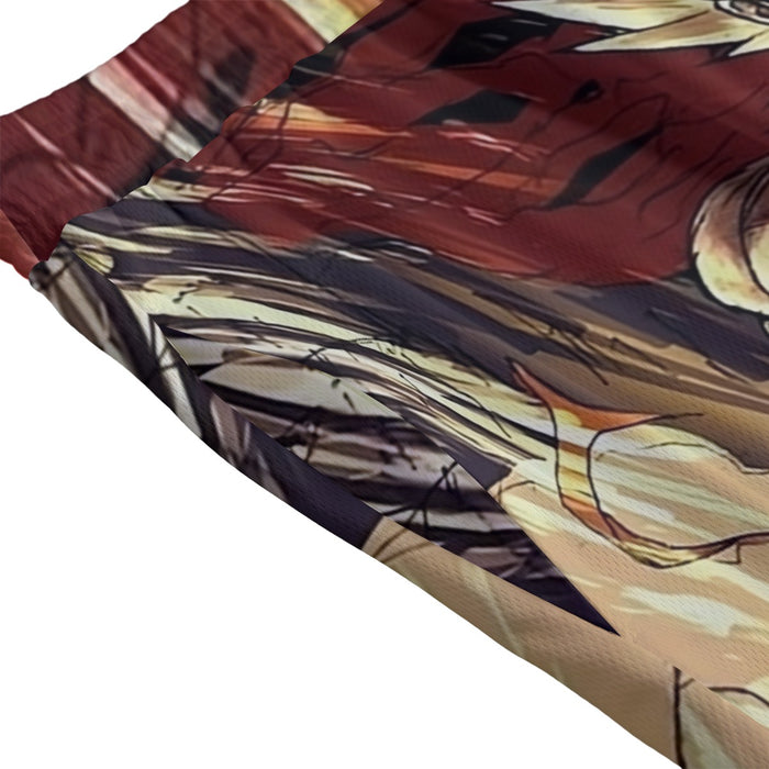 Powerful Goku Super Saiyan 2 Transformation SSJ2 Mesh Shorts