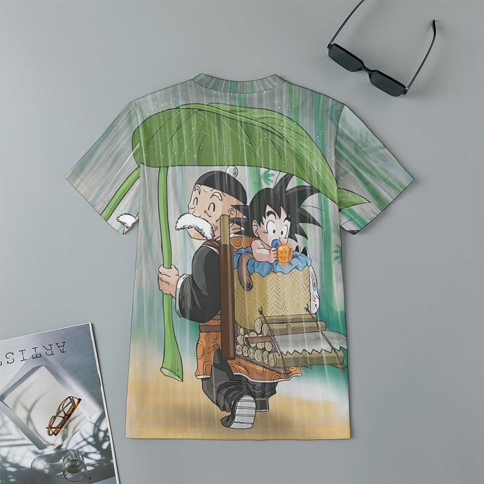 DBZ Kid Goku Super Saiyan Grandpa Gohan Cover Rain Cute Design Kids T-Shirt