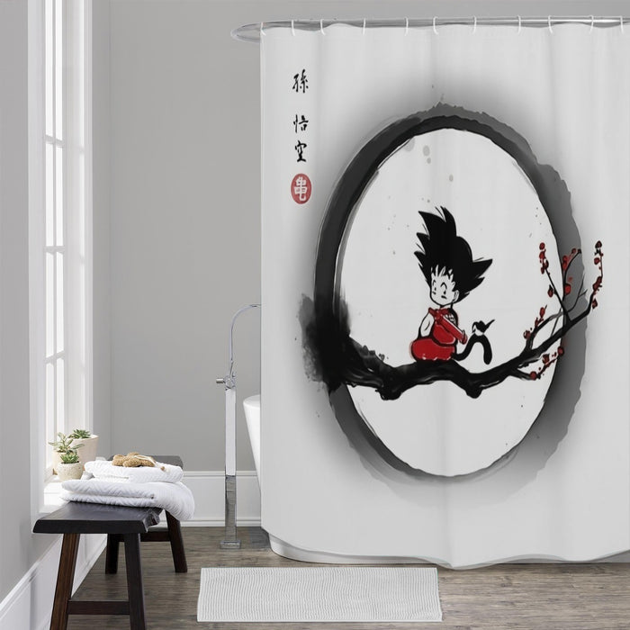 Young Goku Tee Shower Curtain
