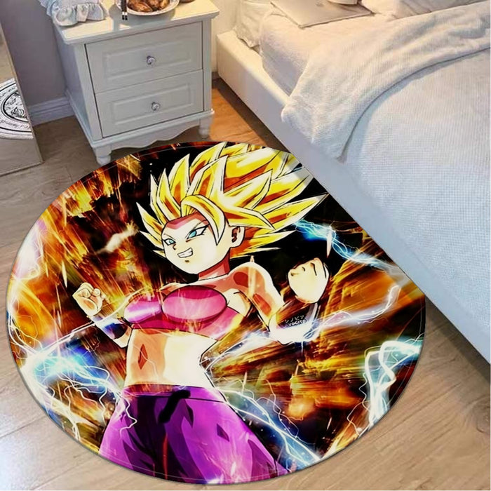 Dragon Ball Super Caulifla Super Saiyan 2 Epic Casual Round Mat