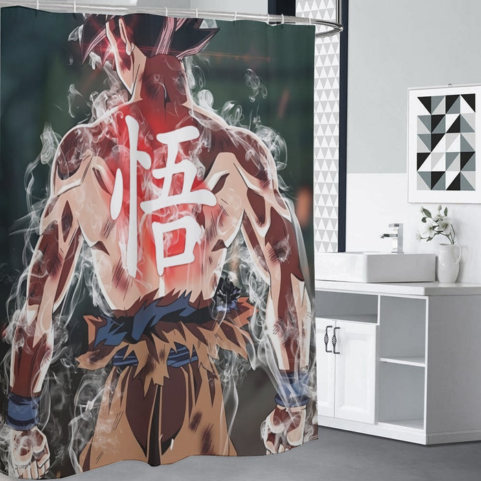 Dragon Ball Goku Ultra Instinct Epic Symbol Casual Shower Curtain