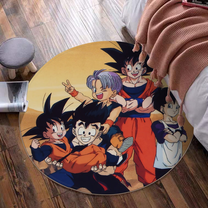 Dragon Ball Son Goku Happy Family Round Mat