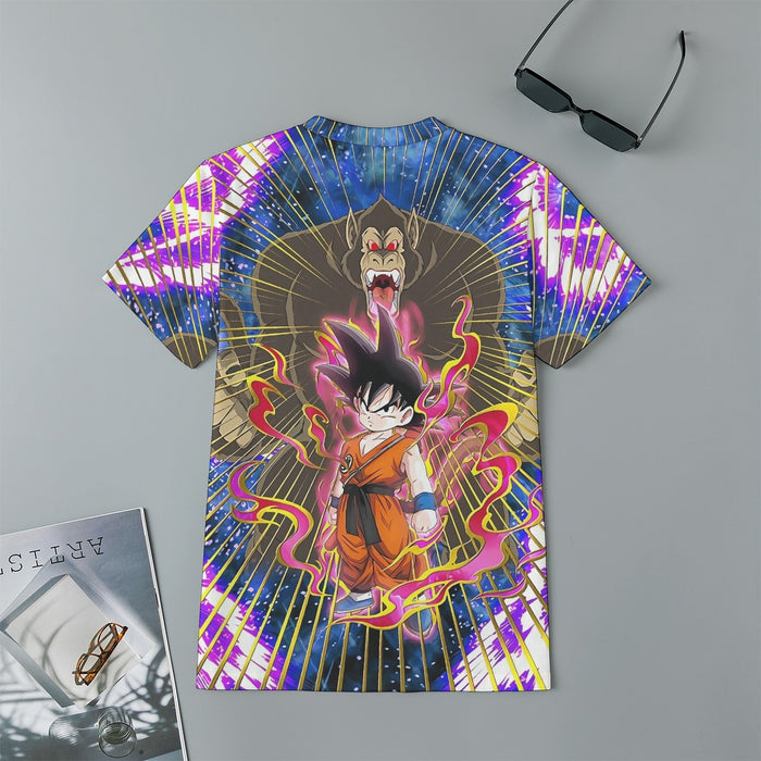 Great Ape Monkey Kid Goku Galaxy High-Quality Battle 3D Kids T-Shirt