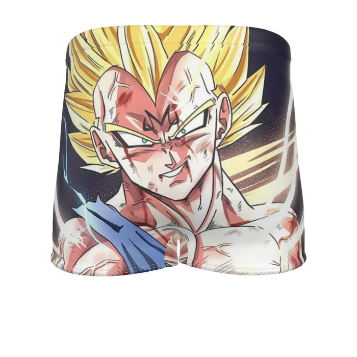 DBZ Majin Vegeta Saiyan Prince Fight Injure Manga Style Trending Men's Boxer Briefs