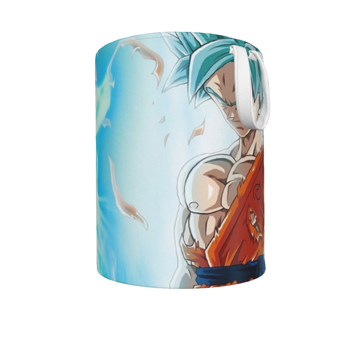 Dragon Ball Serious Super Saiyan Goku 2 Blue Epic Aura Laundry Basket