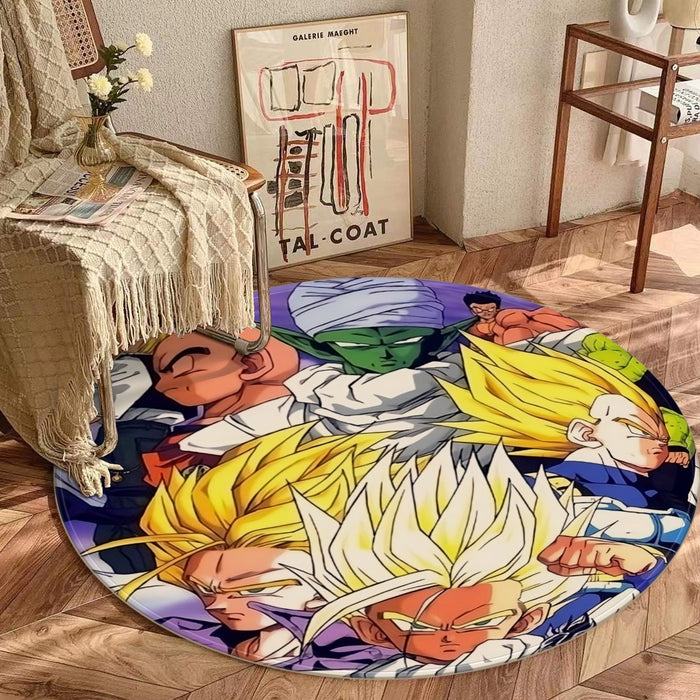 Dragon Ball Trunks Gohan Young Generation Super Saiyan Color Style Round Mat