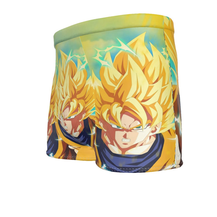 Dragon Ball Goku Super Saiyan Hero Thunder Design Street Style Men's Boxer Briefs