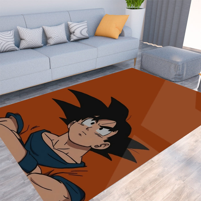 Goku Orange Minimalistic Background Rug