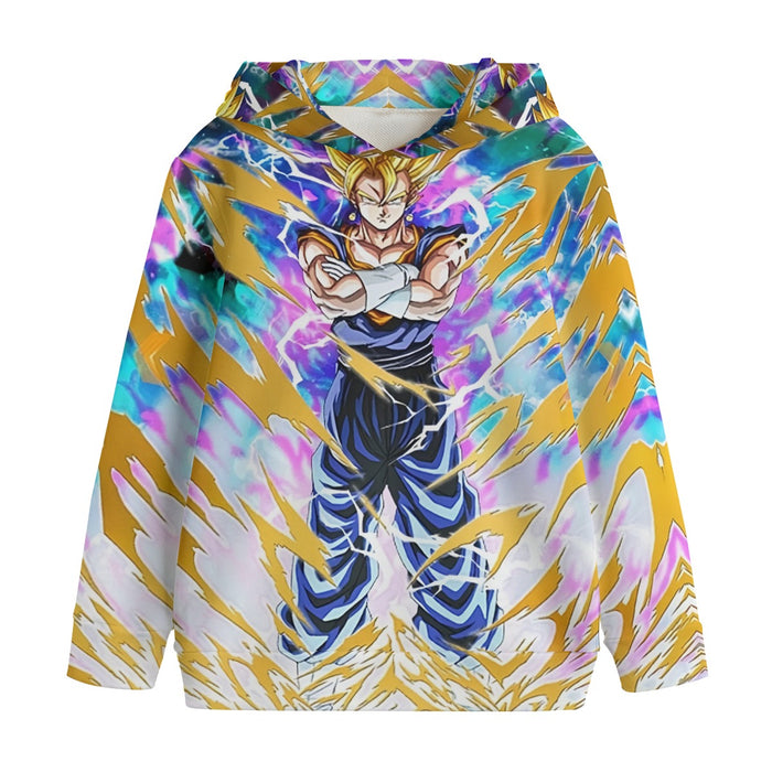 Dragon Ball Vegito Super Power Aura Thunder Earing Super Saiyan Kids' Hoodie