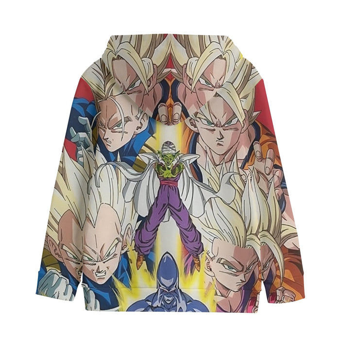 Dragon Ball Goku Vegeta Saiyan Piccolo Namekian Vibrant Design Kids' Hoodie