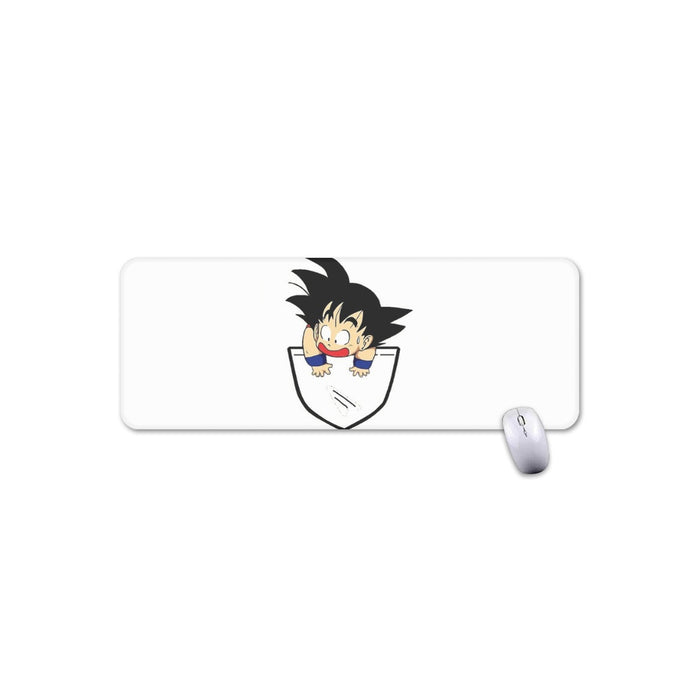 Smiling Goku On Pocket Of Dragon Ball Z Mouse Pad