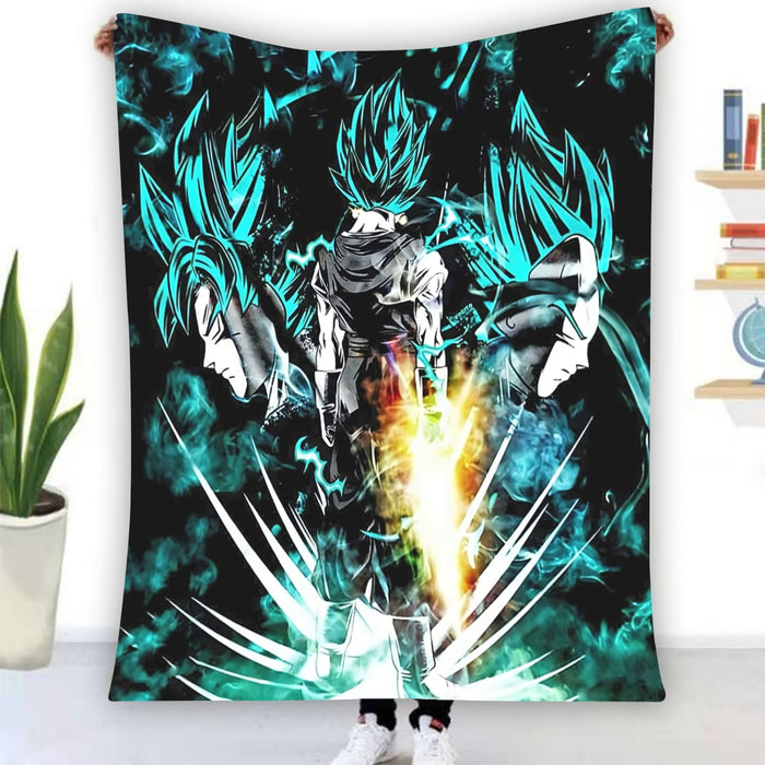 Dragon Ball Gogeta Super Saiyan Power Up Potara Fusion Design Blanket