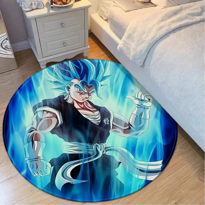 Dragon Ball Z Super Saiyan Vegito Blue Charge Aura Round Mat