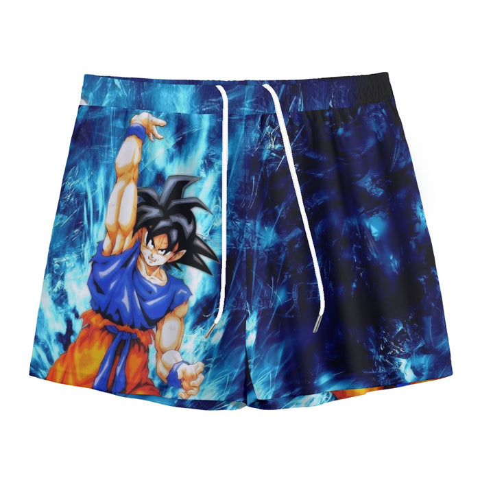 Dragon Ball Z Son Goku Cool Blue Aura Energy Ball Mesh Shorts