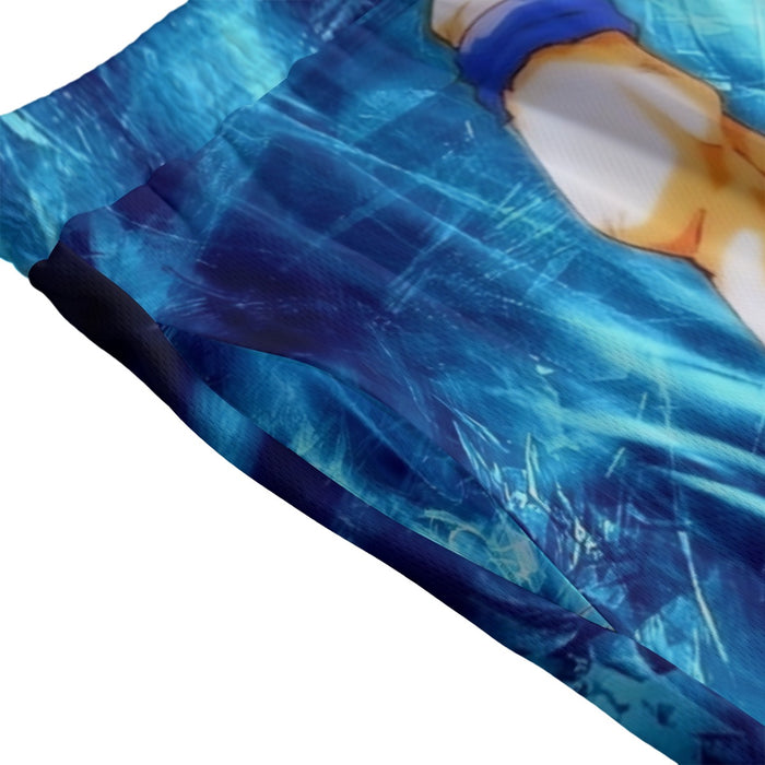 Dragon Ball Z Son Goku Cool Blue Aura Energy Ball Mesh Shorts