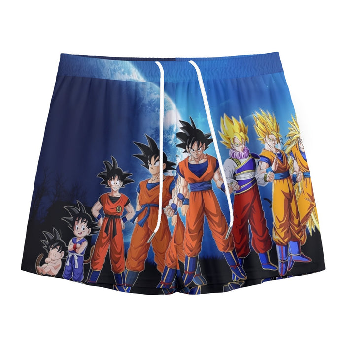 Dragon Ball Z Cool Goku Super Saiyan Transformation Mesh Shorts