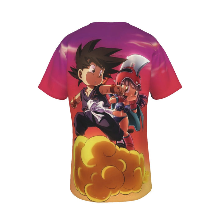 Kid Goku & Chichi Flying on Golden Cloud 3D