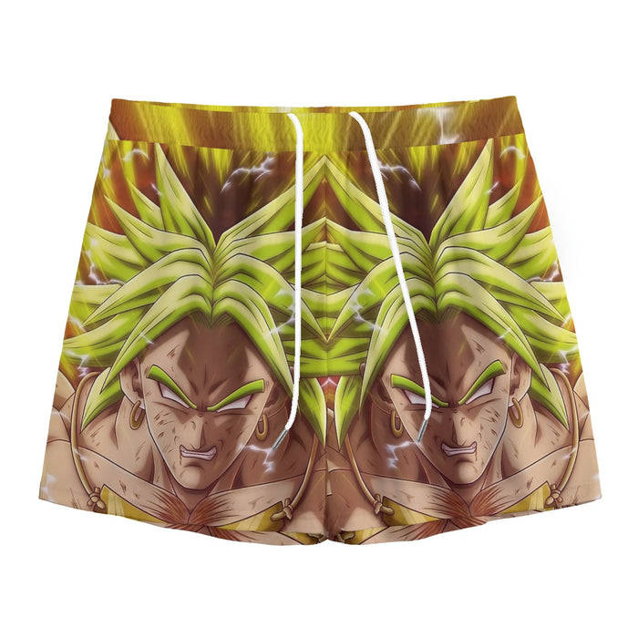 Dragon Ball Super Legendary Super Saiyan Broly White Eyes Custom Mesh Shorts